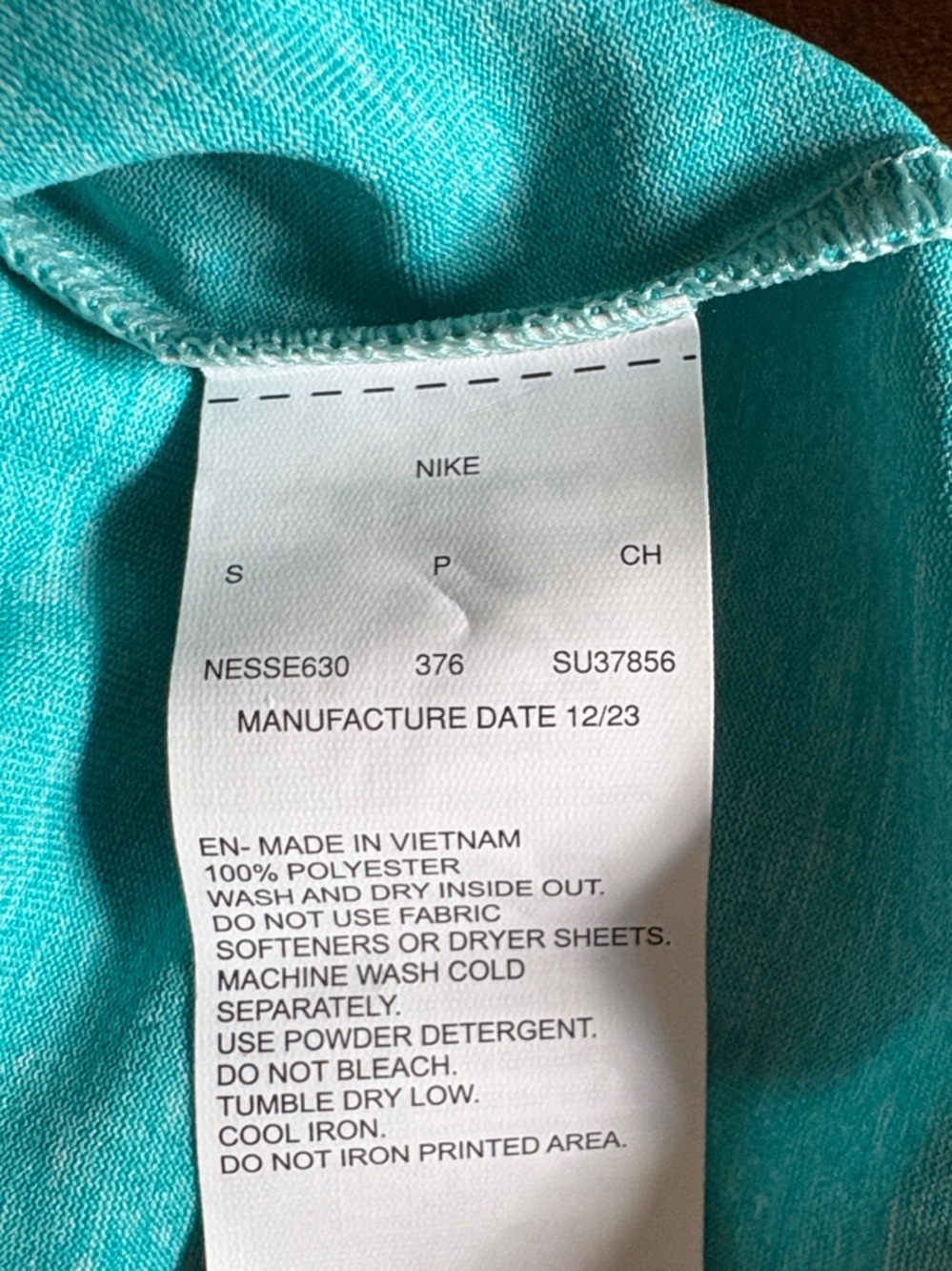 Nike Menβs Teal Heather Dri-FIT Short Sleeve Tee - Picture 9 of 9